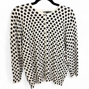 CABLE & GAUGE NWOT Black and White Polka Dot Sweater